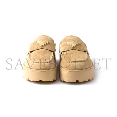 PRADA SUEDE FLATFORM MULES 1XZ778